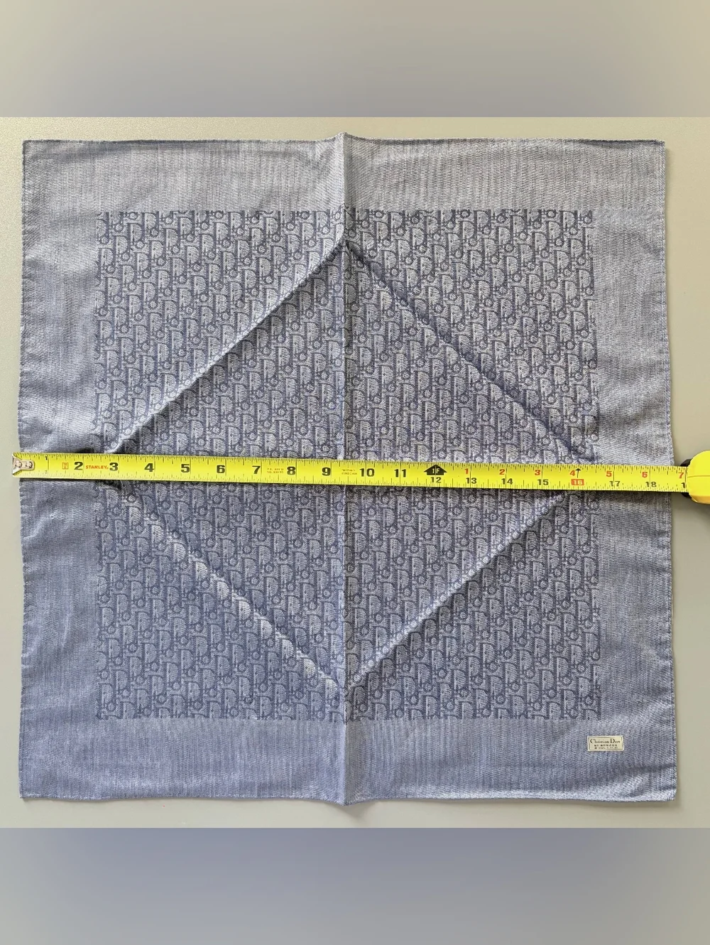 New Christian Dior Vintage Monogram Bandana Scarf Small / Handkerchief